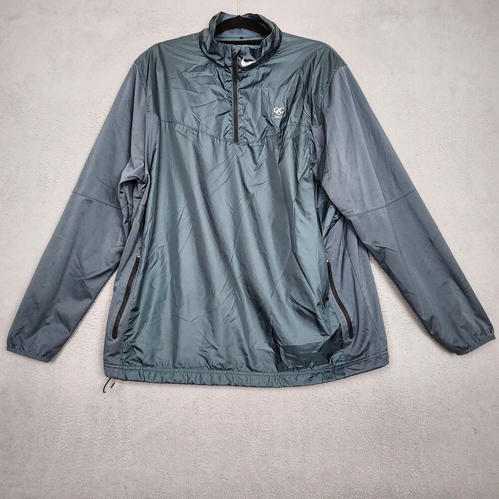 Nike Golf Pullover Jacket Mens XL Gray Quarter Zip Windshirt 639981-008